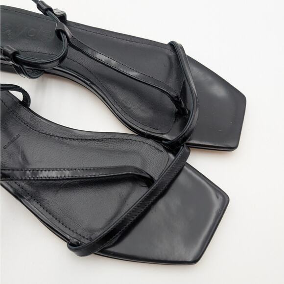 Aeyde Ella Slingback Thong Sandals Women's Leather Black Size US7 EU37 - Picture 10 of 11